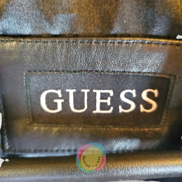 Vintage 80s 90s Guess Leather Blazer Jacket Mens XL Hip Hop Grunge Streetwear - Picture 5 of 16